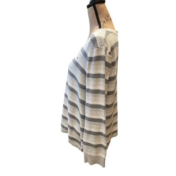 Tommy Hilfiger Women's Striped Pullover Sweater Gray White 2XL - Picture 5 of 8